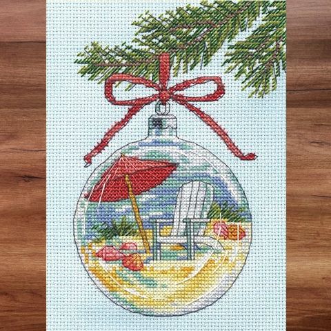 Dimensions Cross Stitch Kit - Beach Ornament