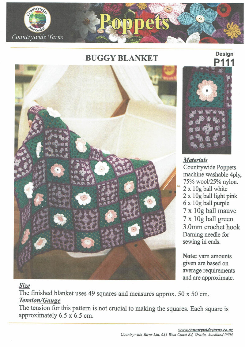 Countrywide 111  Crocheted Buggy Blanket