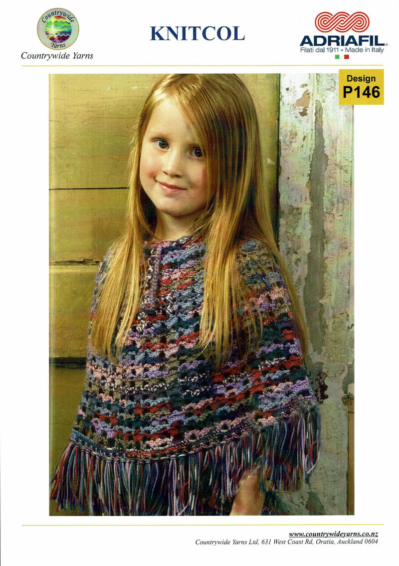 Countrywide 146   Girls Crocheted Poncho (D)