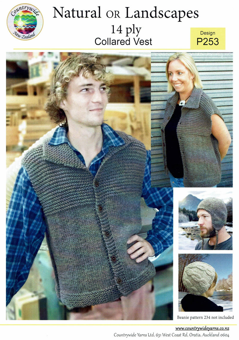 Countrywide 253 Natural or Landscaes 14 Ply Collared Vest