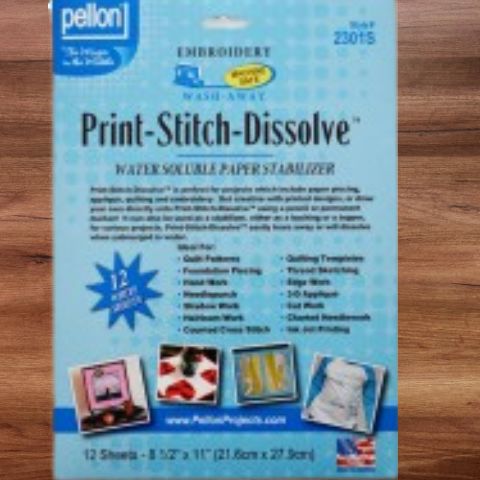 Pellon Print-Stitch-Dissolve