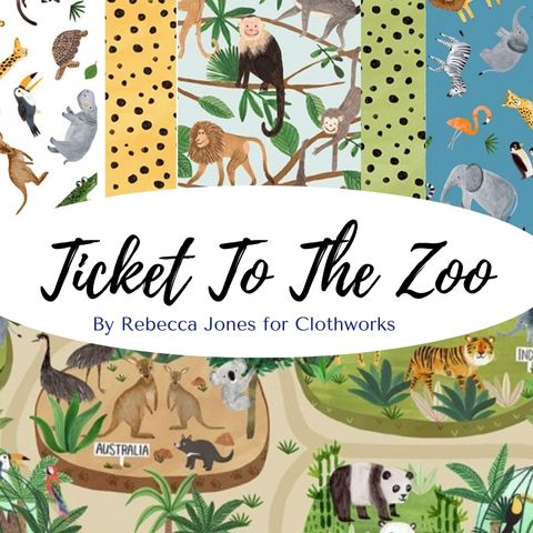 Ticket to the Zoo by Rebecca Jones for Clothworks