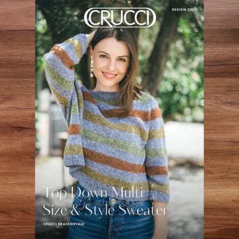 Crucci Brakenvale - Top Down Multi Size Striped Sweater