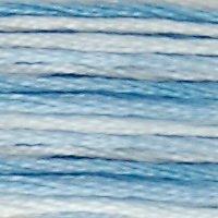 A close up of stranded thread col 67 Vqriegated Baby Blue