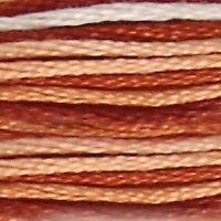 A close up of stranded thread col 69 Variegated Terracotta
