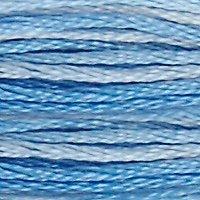A close up of stranded thread col 93 Variegated Cornflower Blue
