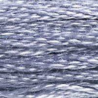 Close up of DMC stranded cotton shade 318 Granite Grey
