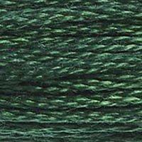 Close up of DMC stranded cotton shade 319 Shadow Green
