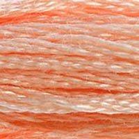 Close up of DMC stranded cotton shade 353 Peachy Pink