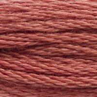 Close up of DMC stranded cotton shade 356 Medium Terracotta