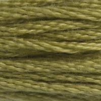 Close up of DMC stranded cotton shade 370 Medium Mustard