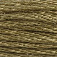 Close up of DMC stranded cotton shade 371 Green Plains