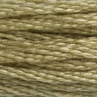 Close up of DMC stranded cotton shade 372 Light Mustard
