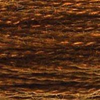 Close up of DMC stranded cotton shade 433 Chocolate Brown