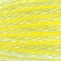 Close up of DMC stranded cotton shade 445 Light Lemon