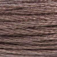Close up of DMC stranded cotton shade 451 Shell Pink Grey