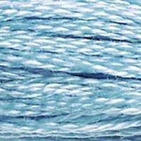 Close up of DMC stranded cotton shade 519 Sea Spray Blue