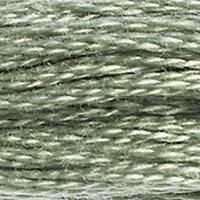 Close up of DMC stranded cotton shade 522 Trellis Green