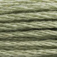Close up of DMC stranded cotton shade 523 Ash Green