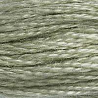 Close up of DMC stranded cotton shade 524 Light Grey Green