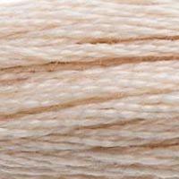 Close up of DMC stranded cotton shade 543 Shell Beige