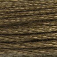 Close up of DMC stranded cotton shade 611 Sisal Brown