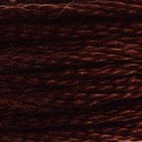 Close up of DMC stranded cotton shade 632 Cocoa