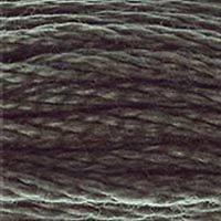 Close up of DMC stranded cotton shade 645 Dark Steel Grey