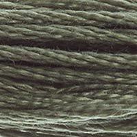 Close up of DMC stranded cotton shade 646 Platinum Grey