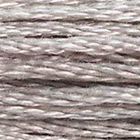 Close up of DMC stranded cotton shade 648 Pepper Grey