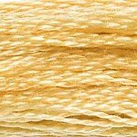 Close up of DMC stranded cotton shade 676 Savannah Gold