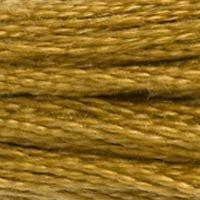 Close up of DMC stranded cotton shade 680 Dark Old Gold