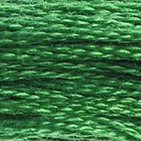 Close up of DMC stranded cotton shade 700 Prairie Green