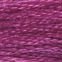 Close up of DMC stranded cotton shade 718 Magenta