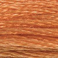 Close up of DMC stranded cotton shade 721 Papaya Orange