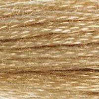 Close up of DMC stranded cotton shade 738 Sahara Cream