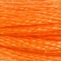 Close up of DMC stranded cotton shade 740 Orange