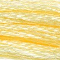 Close up of DMC stranded cotton shade 745 Banana Yellow