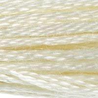 Close up of DMC stranded cotton shade 746 Vanilla
