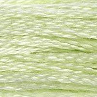 Close up of DMC stranded cotton shade 772 Celery Green