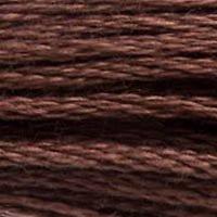 Close up of DMC stranded cotton shade 779 Sepia Mauve