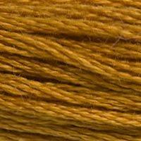 Close up of DMC stranded cotton shade 782 Wicker Brown