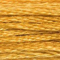 Close up of DMC stranded cotton shade 783 Old Gold