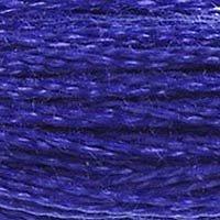 Close up of DMC stranded cotton shade 792 Deep Cornflower Blue