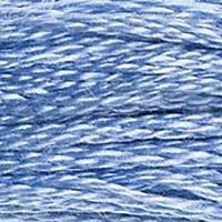 Close up of DMC stranded cotton shade 794 Baby Blue