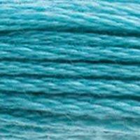 Close up of DMC stranded cotton shade 807 Pond Blue