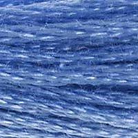 Close up of DMC stranded cotton shade 809 Gentle Blue