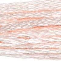 Close up of DMC stranded cotton shade 819 Baby Pink