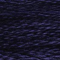 Close up of DMC stranded cotton shade 823 Blueberry Blue
