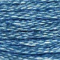 Close up of DMC stranded cotton shade 827 Forget-me-not Blue